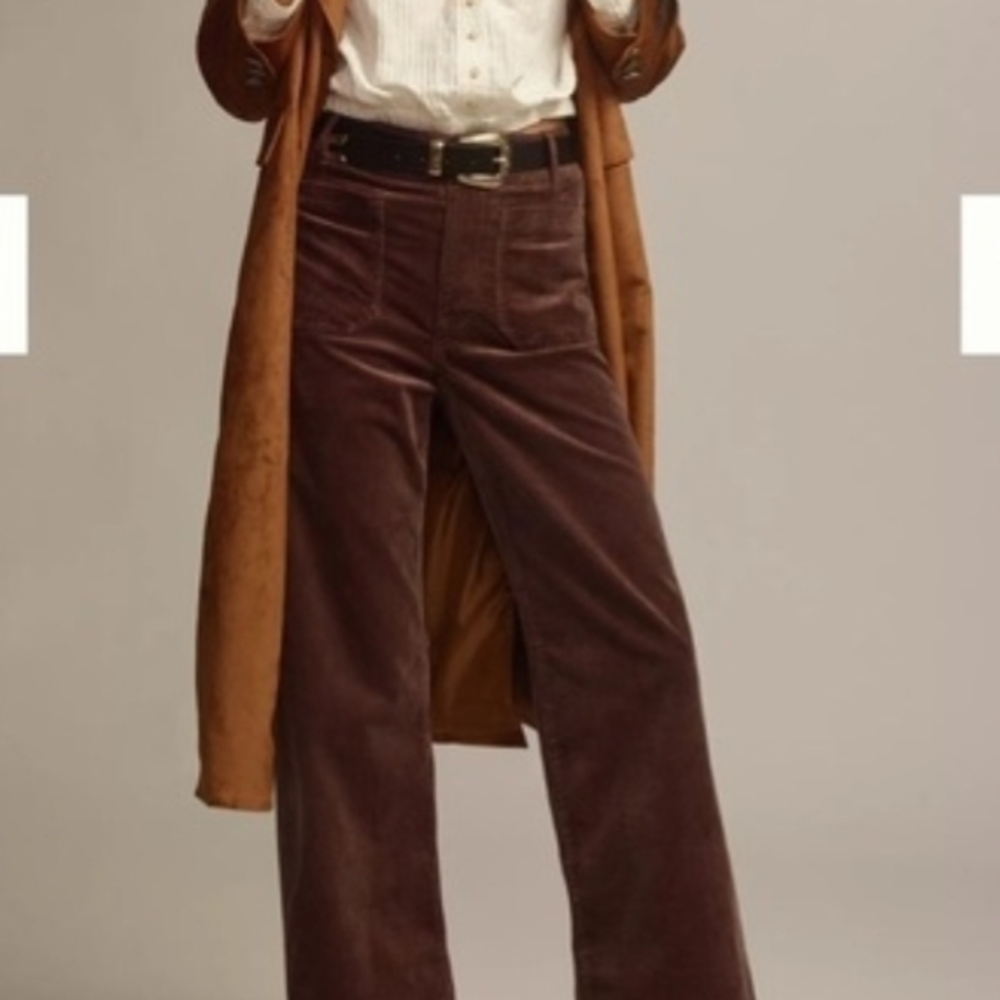 Maeve Colette Corduroy Pants, Deep Brown 33T